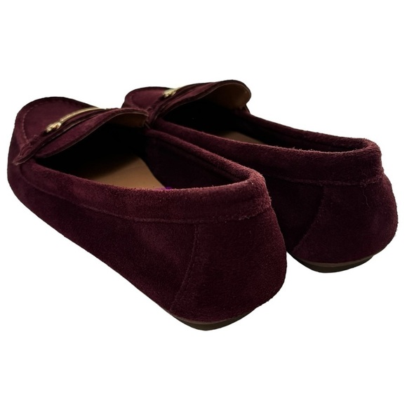 NWT Calvin Klein Lunasi Suede Leather Loafers Dark Cranberry size 8.5 - Picture 5 of 13